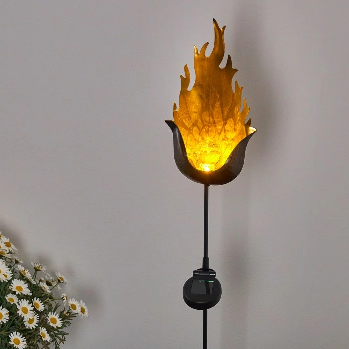 Hofstein Rovinj Solarleuchte LED Schwarz-Gold, 1-flammig 17 Hofstein Rovinj Solarleuchte LED Schwarz-Gold, 1-flammig – Bild 15