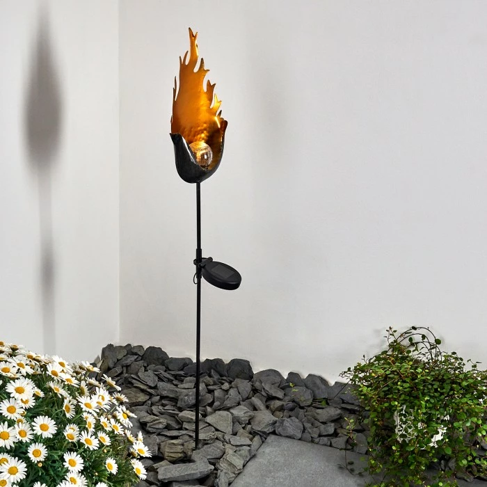 Hofstein Rovinj Solarleuchte LED Schwarz-Gold, 1-flammig 8 Hofstein Rovinj Solarleuchte LED Schwarz-Gold, 1-flammig – Bild 6