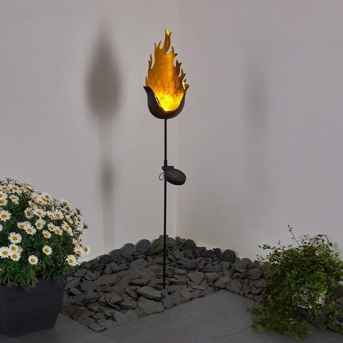 Hofstein Rovinj Solarleuchte LED Schwarz-Gold, 1-flammig 10 Hofstein Rovinj Solarleuchte LED Schwarz-Gold, 1-flammig – Bild 8