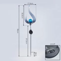 Hofstein Rovinj Solarleuchte LED Blau, Silber, 1-flammig -Günstiges Solarleuchten Geschäft rovinj solarleuchte h3418772 3