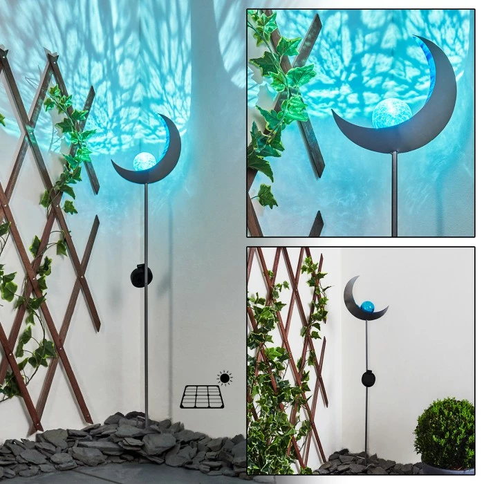 Hofstein Rovinj Solarleuchte LED Blau, Silber, 1-flammig 3 Hofstein Rovinj Solarleuchte LED Blau, Silber, 1-flammig