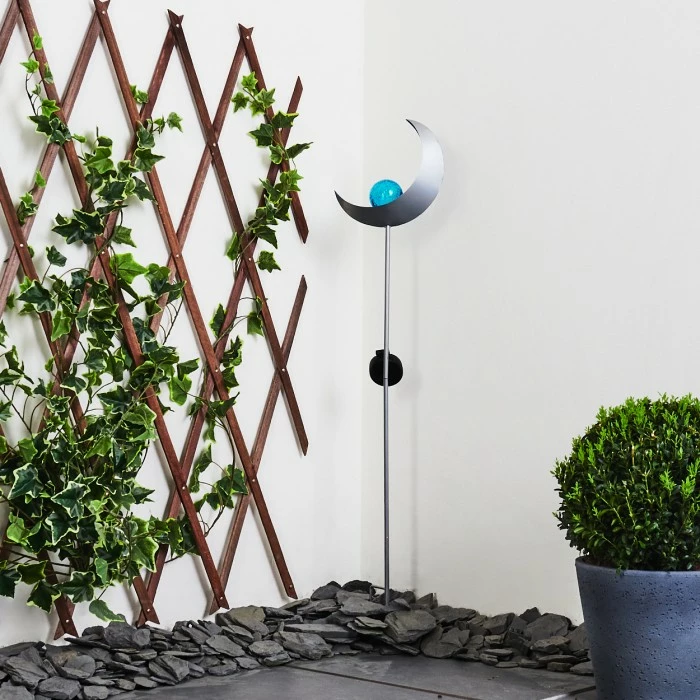 Hofstein Rovinj Solarleuchte LED Blau, Silber, 1-flammig 4 Hofstein Rovinj Solarleuchte LED Blau, Silber, 1-flammig – Bild 2