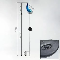 Hofstein Rovinj Solarleuchte LED Blau, Silber, 1-flammig 17 Hofstein Rovinj Solarleuchte LED Blau, Silber, 1-flammig -Günstiges Solarleuchten Geschäft rovinj solarleuchte h3418796 3