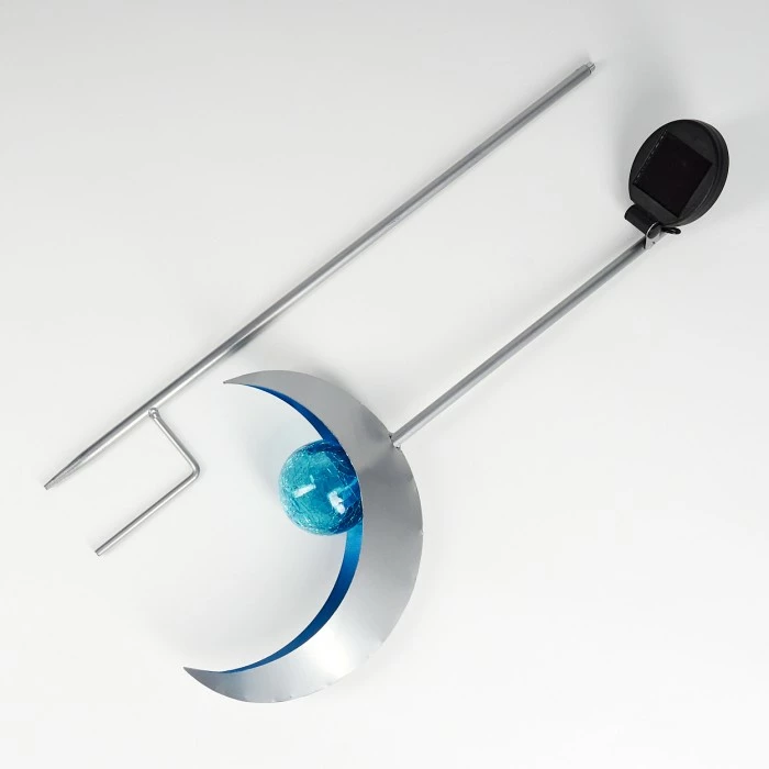 Hofstein Rovinj Solarleuchte LED Blau, Silber, 1-flammig 7 Hofstein Rovinj Solarleuchte LED Blau, Silber, 1-flammig – Bild 5