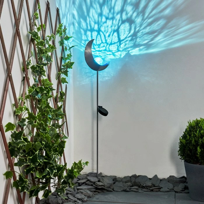 Hofstein Rovinj Solarleuchte LED Blau, Silber, 1-flammig 9 Hofstein Rovinj Solarleuchte LED Blau, Silber, 1-flammig – Bild 7