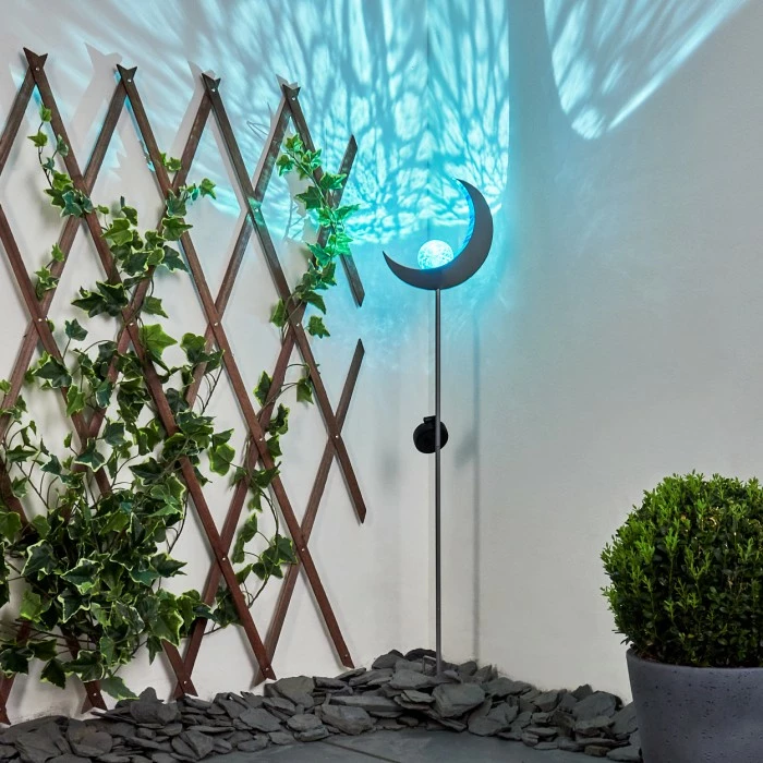 Hofstein Rovinj Solarleuchte LED Blau, Silber, 1-flammig 11 Hofstein Rovinj Solarleuchte LED Blau, Silber, 1-flammig – Bild 9