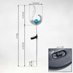 Hofstein Rovinj Solarleuchte LED Blau, Silber, 1-flammig -Günstiges Solarleuchten Geschäft rovinj solarleuchte h3418819 3