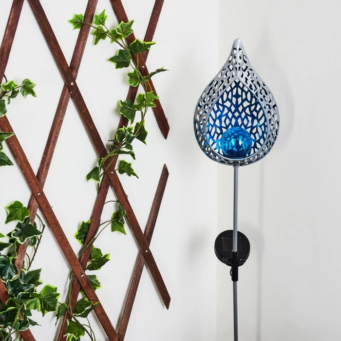 Hofstein Rovinj Solarleuchte LED Blau, Silber, 1-flammig 14 Hofstein Rovinj Solarleuchte LED Blau, Silber, 1-flammig – Bild 12