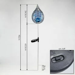 Hofstein Rovinj Solarleuchte LED Blau, Silber, 1-flammig 17 Hofstein Rovinj Solarleuchte LED Blau, Silber, 1-flammig -Günstiges Solarleuchten Geschäft rovinj solarleuchte h3418833 3