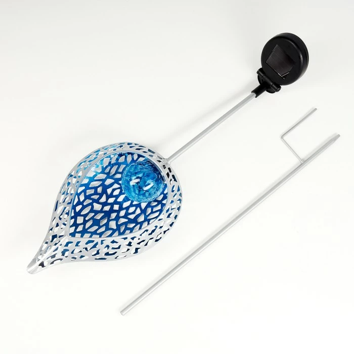 Hofstein Rovinj Solarleuchte LED Blau, Silber, 1-flammig 7 Hofstein Rovinj Solarleuchte LED Blau, Silber, 1-flammig – Bild 5