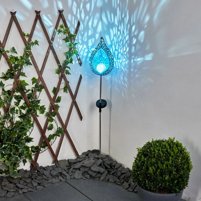 Hofstein Rovinj Solarleuchte LED Blau, Silber, 1-flammig 9 Hofstein Rovinj Solarleuchte LED Blau, Silber, 1-flammig – Bild 7