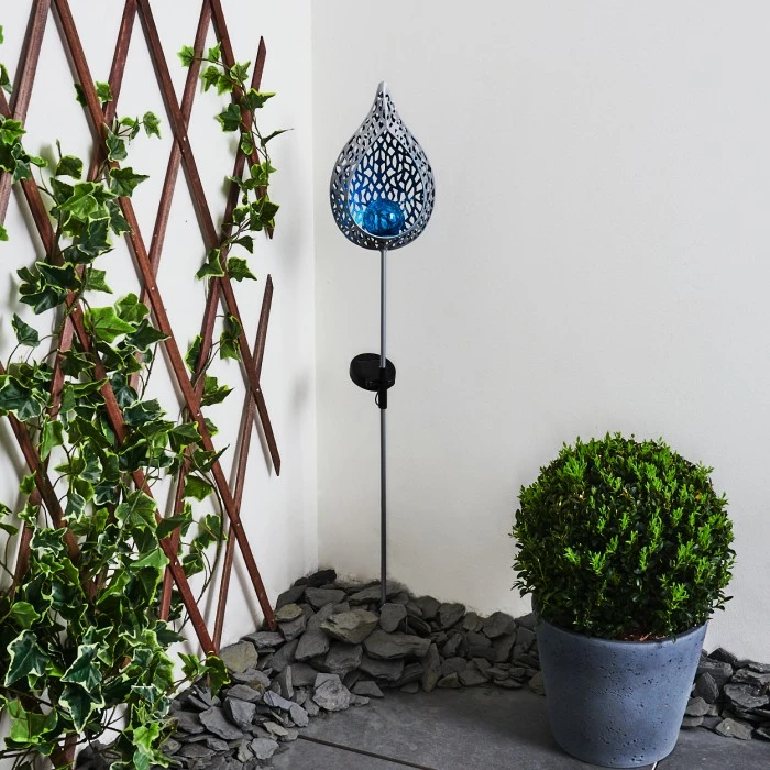 Hofstein Rovinj Solarleuchte LED Blau, Silber, 1-flammig 12 Hofstein Rovinj Solarleuchte LED Blau, Silber, 1-flammig – Bild 10