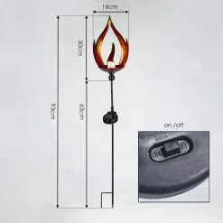 Hofstein Rovinj Solarleuchte LED Rot, Gelb, Schwarz, 10-flammig -Günstiges Solarleuchten Geschäft rovinj solarleuchte h3425664 3