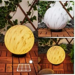 Hofstein Samana Solar-Kugelleuchte LED Schwarz, 4-flammig