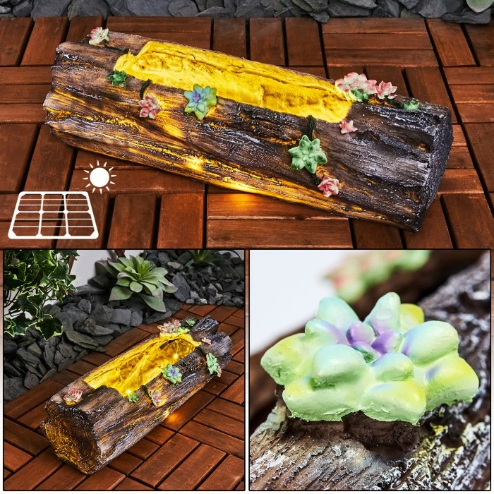 Hofstein Samana Solarleuchte LED Gelb, Grün, Braun, Rosa, 20-flammig 3 Hofstein Samana Solarleuchte LED Gelb, Grün, Braun, Rosa, 20-flammig