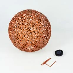 Hofstein Samoao Solar-Kugelleuchte LED Schwarz, Rostfarben, 1-flammig -Günstiges Solarleuchten Geschäft samoao solar kugelleuchte h3425596 4