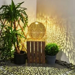 Hofstein Samoao Solar-Kugelleuchte LED Schwarz, Rostfarben, 1-flammig -Günstiges Solarleuchten Geschäft samoao solar kugelleuchte h3425596 6