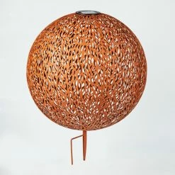 Hofstein Samoao Solar-Kugelleuchte LED Schwarz, Rostfarben, 1-flammig -Günstiges Solarleuchten Geschäft samoao solar kugelleuchte h3425596 7