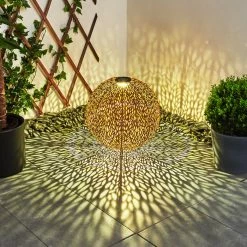 Hofstein Samoao Solar-Kugelleuchte LED Schwarz, Rostfarben, 1-flammig -Günstiges Solarleuchten Geschäft samoao solar kugelleuchte h3425596 8