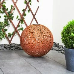 Hofstein Samoao Solar-Kugelleuchte LED Schwarz, Rostfarben, 1-flammig -Günstiges Solarleuchten Geschäft samoao solar kugelleuchte h3425596 9