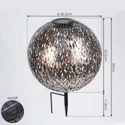 Hofstein Samoao Solarleuchte LED Schwarz, Silber, Kupferfarben, 1-flammig -Günstiges Solarleuchten Geschäft samoao solarleuchte h3418345 3
