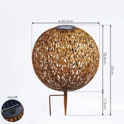 Hofstein Samoao Solarleuchte LED Schwarz, Rostfarben, 1-flammig -Günstiges Solarleuchten Geschäft samoao solarleuchte h3418352 3