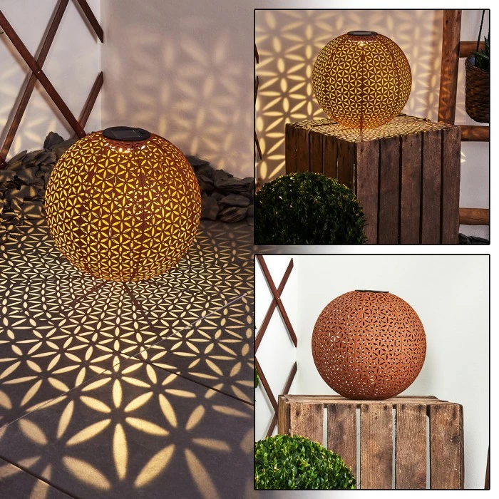 Hofstein Samoao Solarleuchte LED Schwarz, Rostfarben, 1-flammig 3 Hofstein Samoao Solarleuchte LED Schwarz, Rostfarben, 1-flammig