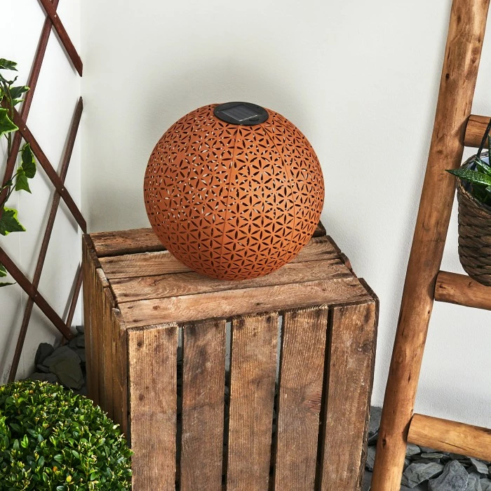 Hofstein Samoao Solarleuchte LED Schwarz, Rostfarben, 1-flammig 4 Hofstein Samoao Solarleuchte LED Schwarz, Rostfarben, 1-flammig – Bild 2