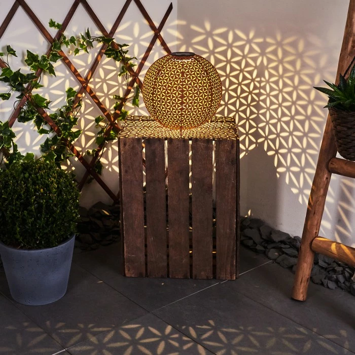 Hofstein Samoao Solarleuchte LED Schwarz, Rostfarben, 1-flammig 9 Hofstein Samoao Solarleuchte LED Schwarz, Rostfarben, 1-flammig – Bild 7