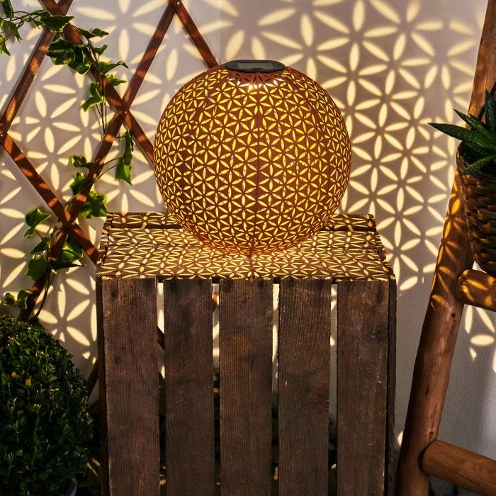 Hofstein Samoao Solarleuchte LED Schwarz, Rostfarben, 1-flammig 11 Hofstein Samoao Solarleuchte LED Schwarz, Rostfarben, 1-flammig – Bild 9