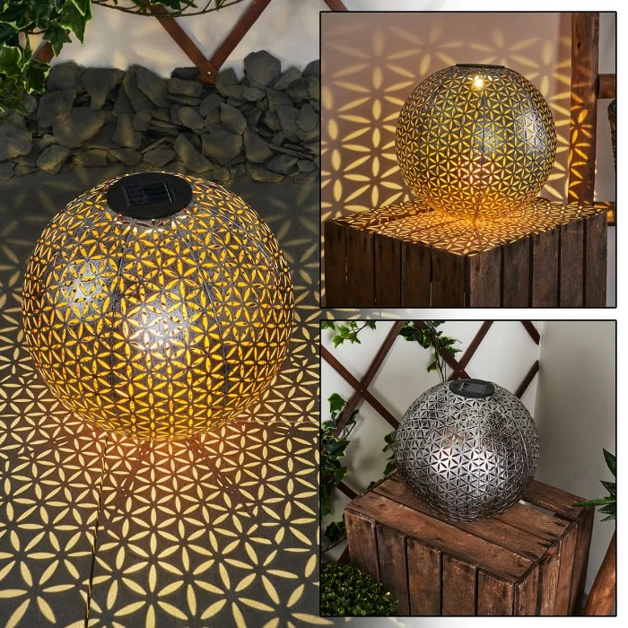 Hofstein Samoao Solarleuchte LED Schwarz, Silber, Kupferfarben, 1-flammig 3 Hofstein Samoao Solarleuchte LED Schwarz, Silber, Kupferfarben, 1-flammig