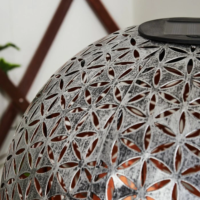 Hofstein Samoao Solarleuchte LED Schwarz, Silber, Kupferfarben, 1-flammig 5 Hofstein Samoao Solarleuchte LED Schwarz, Silber, Kupferfarben, 1-flammig – Bild 3