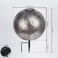 Hofstein Samoao Solarleuchte LED Schwarz, Silber, Kupferfarben, 1-flammig 17 Hofstein Samoao Solarleuchte LED Schwarz, Silber, Kupferfarben, 1-flammig -Günstiges Solarleuchten Geschäft samoao solarleuchte h3418420 3