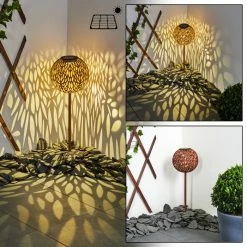 Hofstein Samoao Solarleuchte LED Schwarz, Rostfarben, 1-flammig