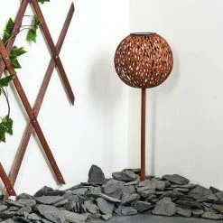 Hofstein Samoao Solarleuchte LED Schwarz, Rostfarben, 1-flammig -Günstiges Solarleuchten Geschäft samoao solarleuchte h3418888 9