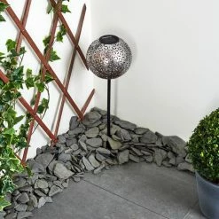 Hofstein Samoao Solarleuchte LED Schwarz, Silber, Kupferfarben, 1-flammig -Günstiges Solarleuchten Geschäft samoao solarleuchte h3419915 10