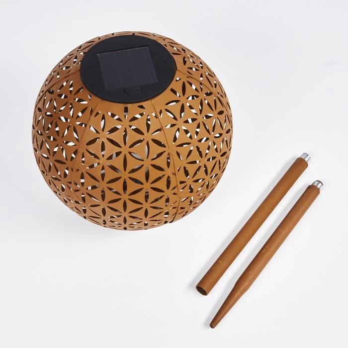 Hofstein Samoao Solarleuchte LED Schwarz, Rostfarben, 1-flammig 7 Hofstein Samoao Solarleuchte LED Schwarz, Rostfarben, 1-flammig – Bild 5