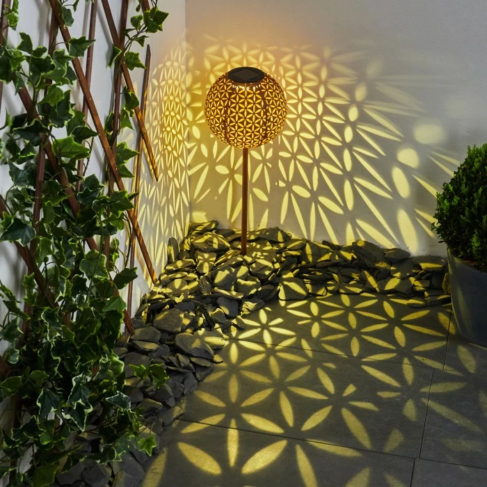 Hofstein Samoao Solarleuchte LED Schwarz, Rostfarben, 1-flammig 9 Hofstein Samoao Solarleuchte LED Schwarz, Rostfarben, 1-flammig – Bild 7