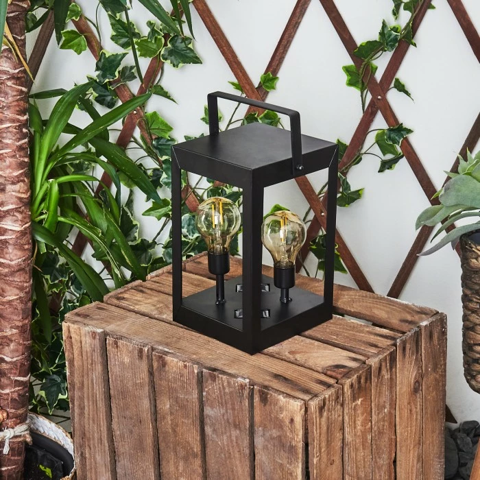 Hofstein Sciolze Solarleuchte LED Schwarz, Transparent, Klar, 2-flammig 4 Hofstein Sciolze Solarleuchte LED Schwarz, Transparent, Klar, 2-flammig – Bild 2