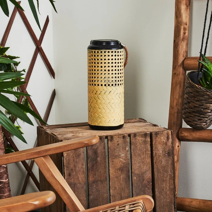 Hofstein Sessivi Solarleuchte LED Schwarz, Braun, Holz hell, 1-flammig 4 Hofstein Sessivi Solarleuchte LED Schwarz, Braun, Holz hell, 1-flammig – Bild 2