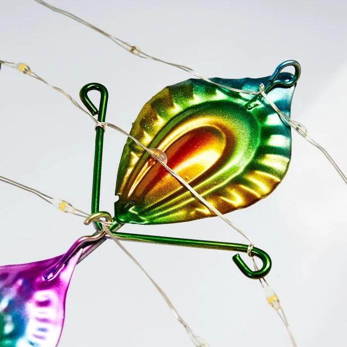 Hofstein Simané Solarleuchte LED Blau, Schwarz, Grün, Kupferfarben, 100-flammig 14 Hofstein Simané Solarleuchte LED Blau, Schwarz, Grün, Kupferfarben, 100-flammig – Bild 12