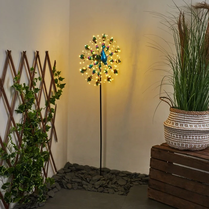 Hofstein Simané Solarleuchte LED Blau, Schwarz, Grün, Kupferfarben, 100-flammig 9 Hofstein Simané Solarleuchte LED Blau, Schwarz, Grün, Kupferfarben, 100-flammig – Bild 7