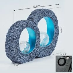 Hofstein Siviri Solarleuchte LED Blau, Grau, Transparent, Klar, 1-flammig -Günstiges Solarleuchten Geschäft siviri solarleuchte h3419243 3