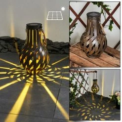 Hofstein Soulé Solarleuchte LED Braun, 1-flammig