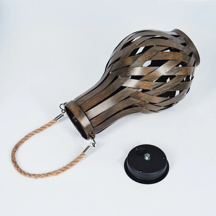 Hofstein Soulé Solarleuchte LED Braun, 1-flammig 7 Hofstein Soulé Solarleuchte LED Braun, 1-flammig – Bild 5