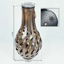 Hofstein Soulé Solarleuchte LED Braun, 1-flammig -Günstiges Solarleuchten Geschäft soule solarleuchte h3391921 12