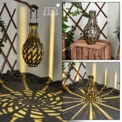 Hofstein Soulé Solarleuchte LED Schwarz, Braun, 1-flammig