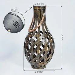 Hofstein Soulé Solarleuchte LED Schwarz, Braun, 1-flammig -Günstiges Solarleuchten Geschäft soule solarleuchte h3418260 3