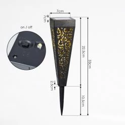 Hofstein Staranzano Solarleuchte LED Gelb, Schwarz, 1-flammig -Günstiges Solarleuchten Geschäft staranzano solarleuchte h3419533 3