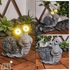 Hofstein Sunderby Solarleuchte LED Grau, Orange, 2-flammig